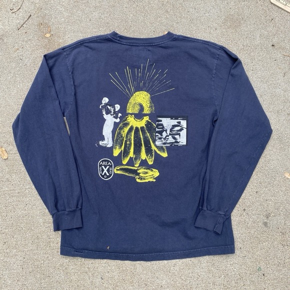 Brain Dead Other - Brain Dead Long Sleeve Tee Shirt Medium Area Navy Blue Rare Graphic